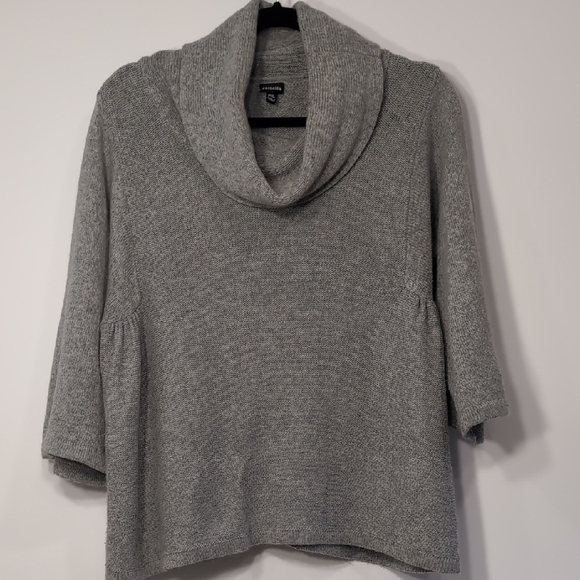 Rafaella | Gray Angora Rabbit Hair Cowl Neck Sweater Size L - Picture 1 of 7